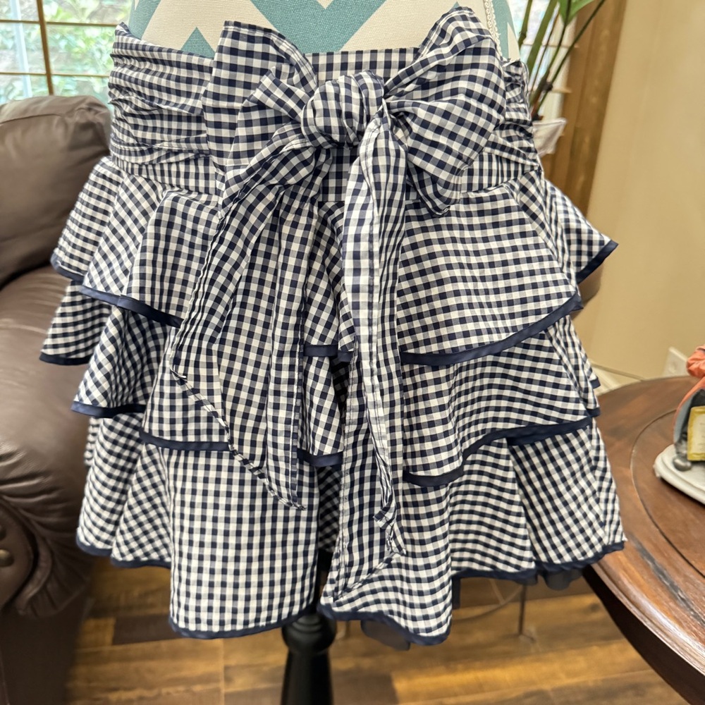 “XXI” Bow/Ruffled Skirt